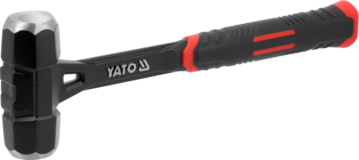 Professionele Monolithische Smeedhamer 1800g – Rechthoekige Kop – Gesmeed CS45 Staal – Uit Eén Stuk – Ergonomische Anti-Slip Handgreep (375 mm)