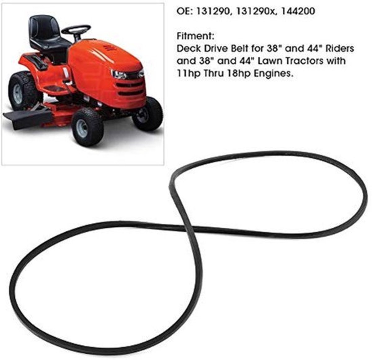 2 Stuks Deck Aandrijfriem 1 2inx88in Vervangingsriem 131290 Voor 38in en 44in Rijders Grasmaaiers