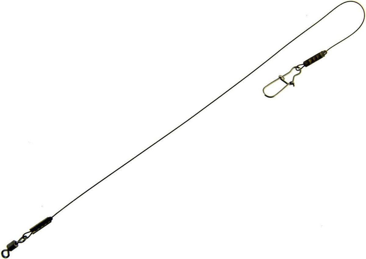 Stalen Visvoorvak - Stalen Leader Vislijn - Snoekvissen - Dubbel geperste verbinding - 25 cm - camouflage