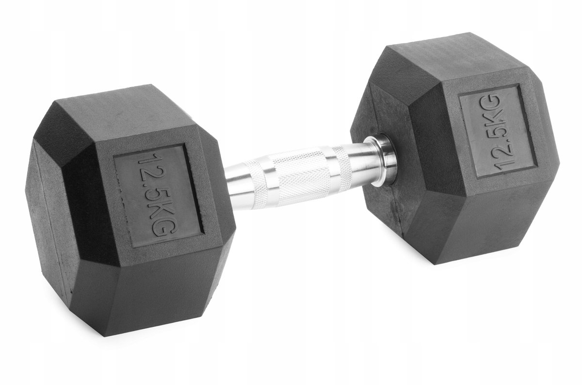 Merkloos Merkloze Gevulde Halter 12,5 kg - Rubberen Hexagonale Vorm