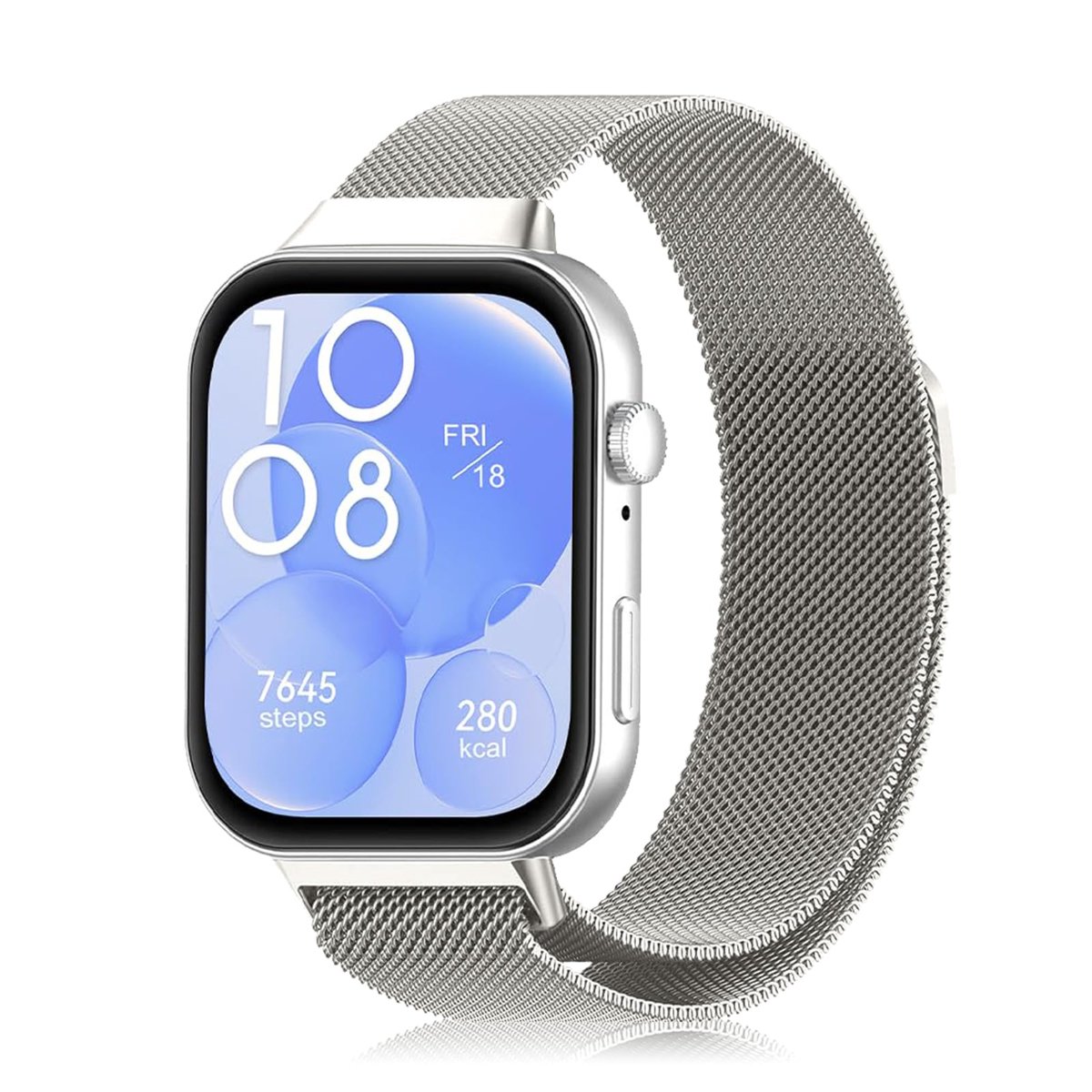 Horlogebandje voor Huawei Watch Fit - metaal, roestvrij staal - verstelbaar, magnetisch - stijlvol en comfortabel - ShopVlot
