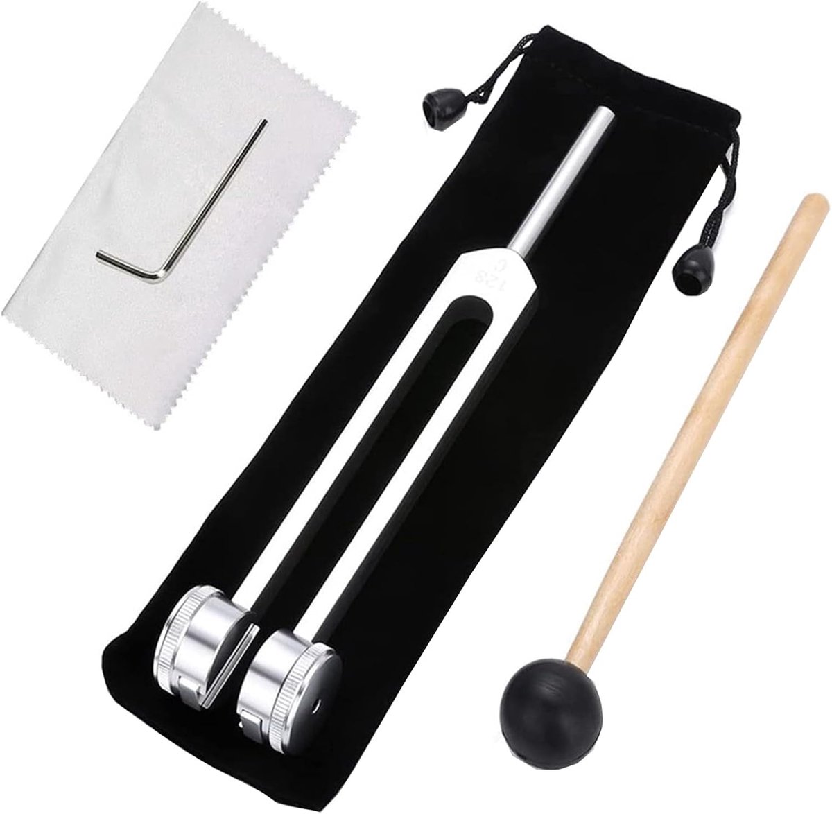 Diapason 128 Hz - Aluminium - Inclusief kleine sleutel - Voor therapeutisch gebruik - ShopVlot