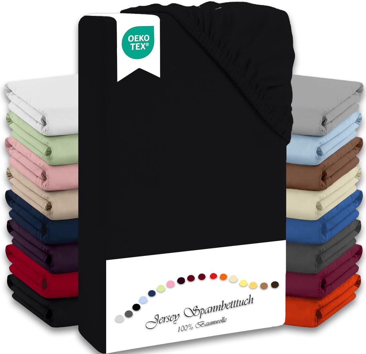 Fitted sheet 140-160 x 200 cm - 100% katoen - Oeko-Tex Standard 100 - verhoogt slaapcomfort - ShopVlot