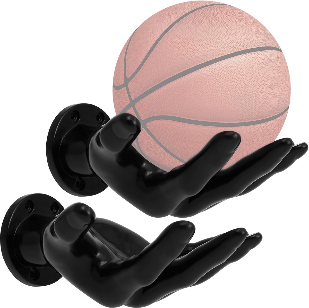 Ballhouder wandmontage 15 x 21,5 cm - handvormig - ruimtebesparend - ideaal voor sportballen - ShopVlot