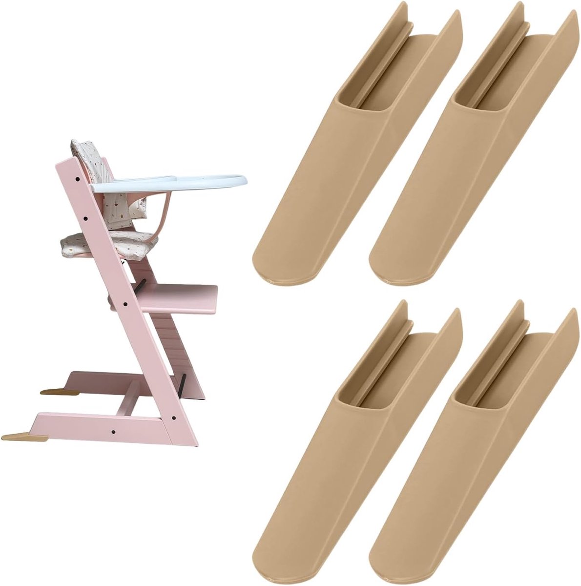 Anti-Tilt Strips Voor Kinder Eetkamerstoelen - Houtkleur - Verhoogde Stabiliteit - Veiligheidsoplossing Voor Kinderen - ShopVlot