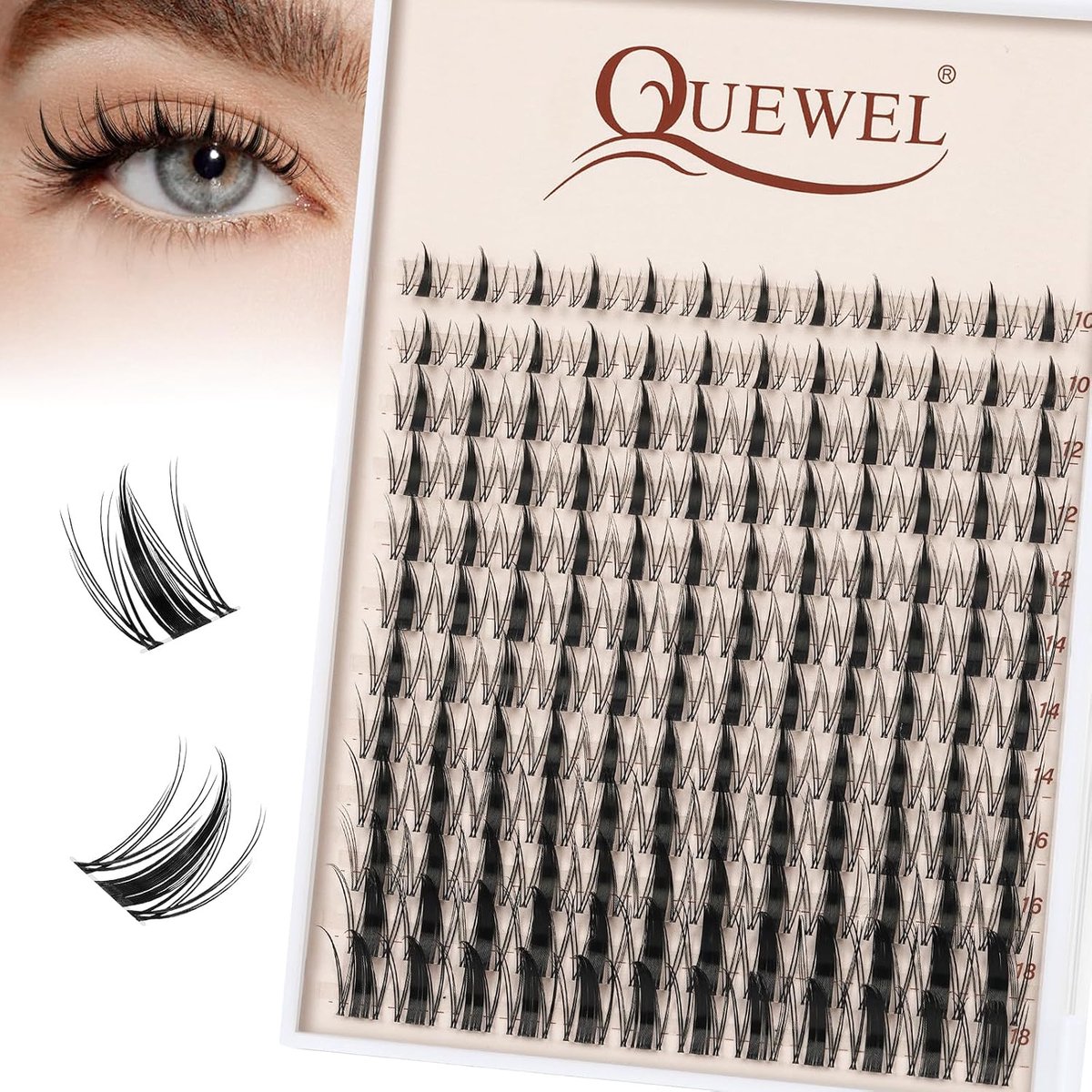 Manga Wimpers Cluster 144 Stuks - Natuurlijke Look - Zacht en Fluffy - Eenvoudig te Gebruiken - ShopVlot