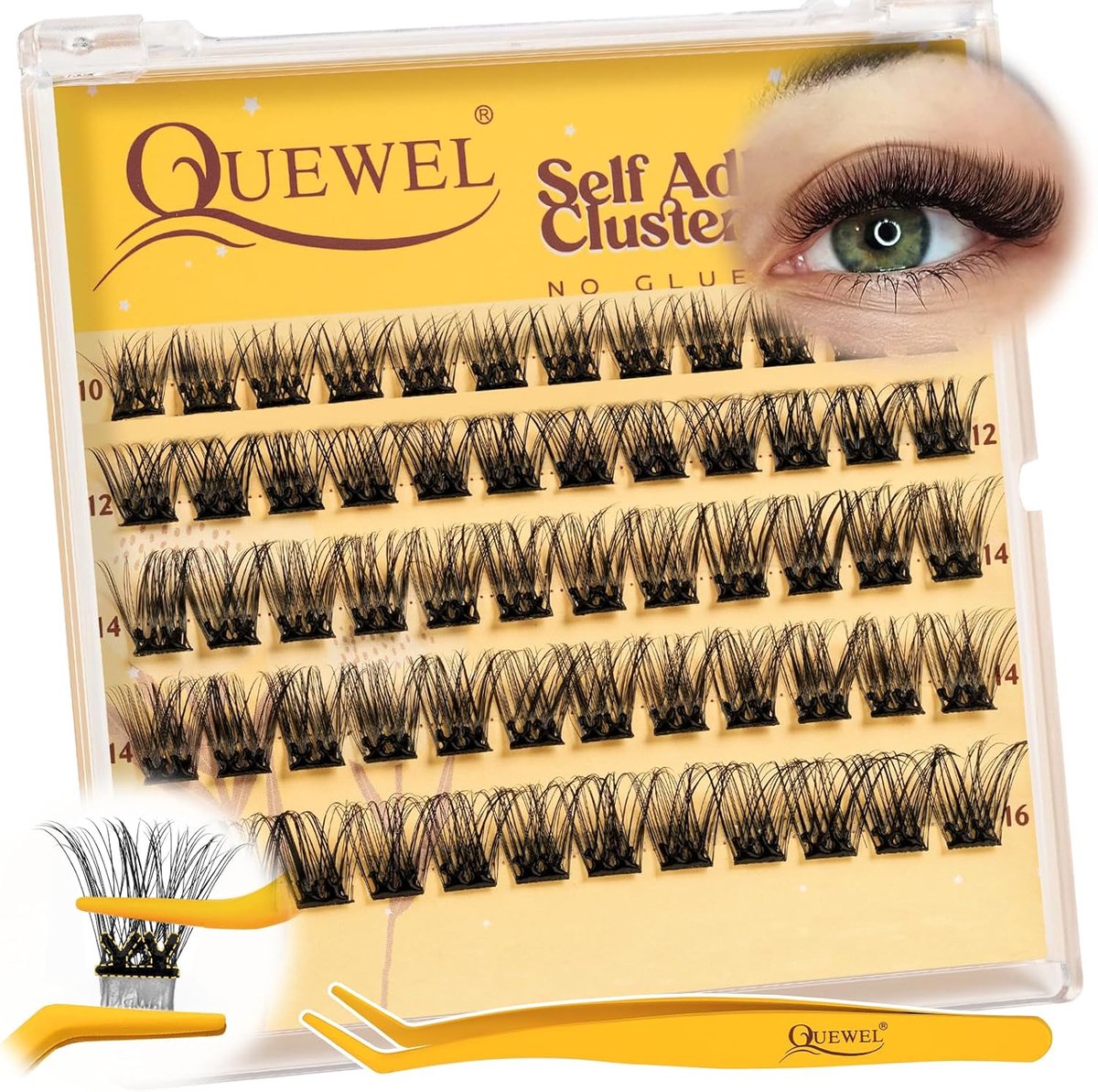 Wimperextensions Set - 60 Herbruikbare Wimpers - Voor Beginners - Eenvoudig aan te brengen zonder lijm - ShopVlot