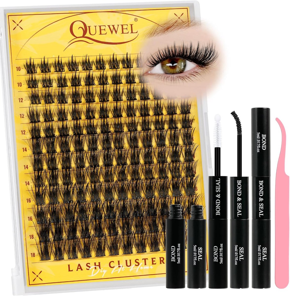 Wimperextensions set 144 stuks - Delicate wimperextensions - Inclusief wimperlijm en seal - Voor langdurige look - ShopVlot