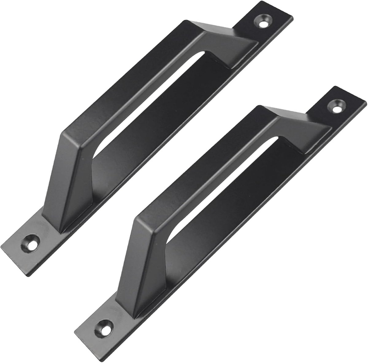 Schuifdeurgreep 200 mm - massief gegoten aluminium - matzwart - voor zware schuifdeuren - ShopVlot