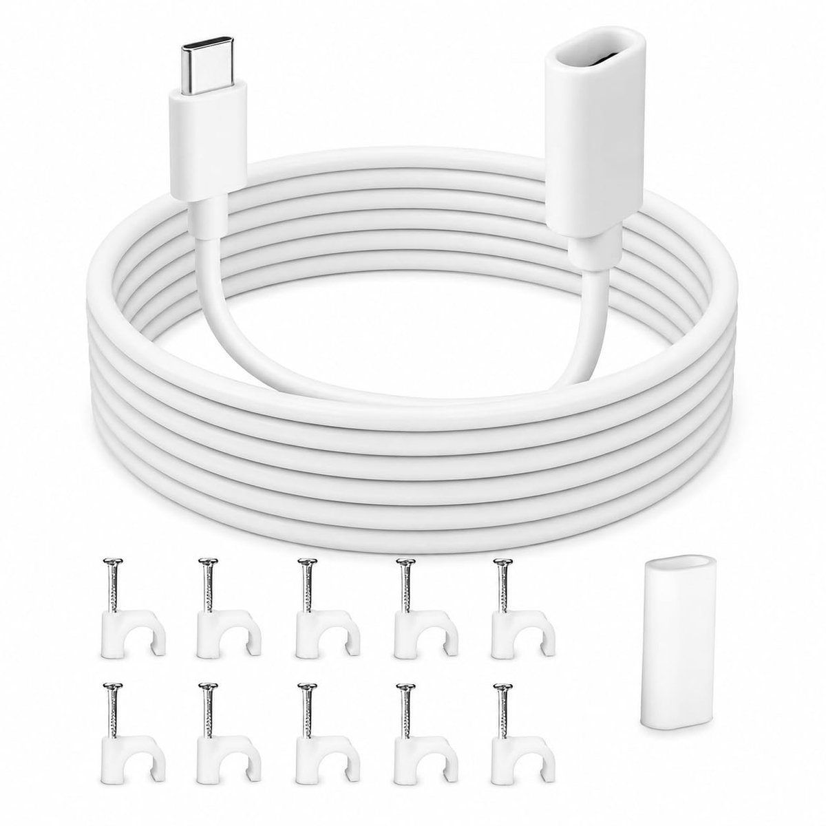 USB C verlengkabel 6m - waterdicht silicone - voor zonnepanelen en bewakingscamera's - ideaal voor buitengebruik - ShopVlot