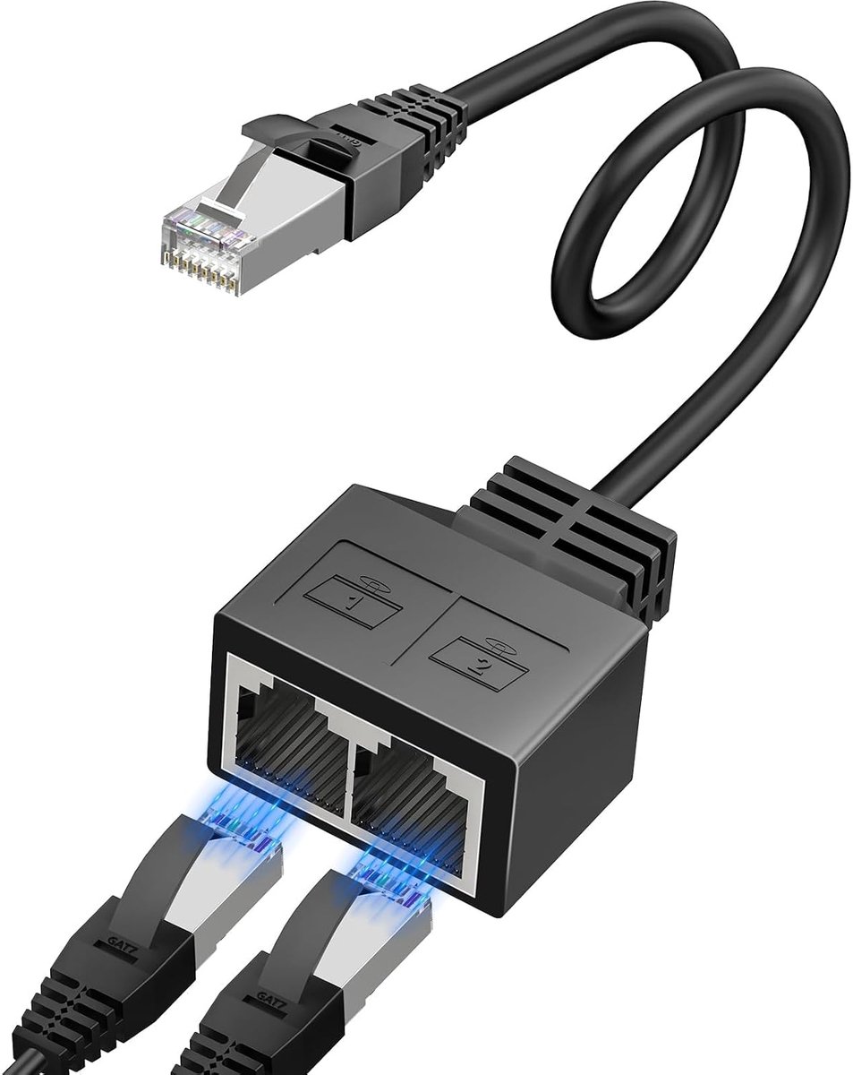 RJ45 splitter LAN divider 1 naar 2 - Ethernet adapter 24cm - Cat5, Cat6, Cat7 - Geschikt voor LAN netwerken - ShopVlot