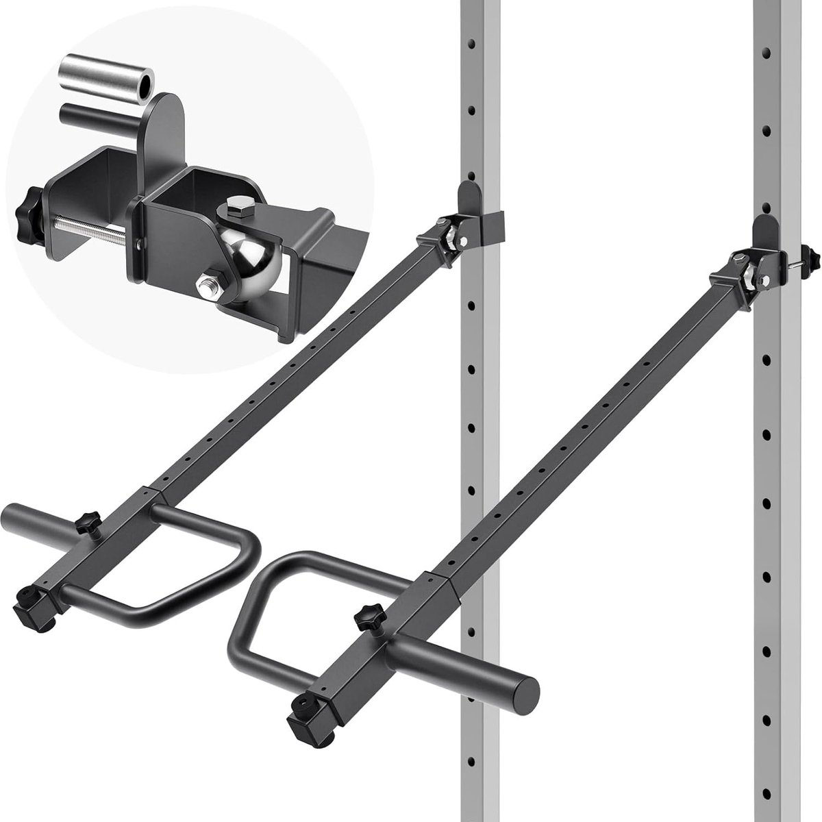 Power Rack Jammer Mounts 5 x 5 cm - Verstelbare Hefarmen - Geschikt voor Olympische Schijven - ShopVlot