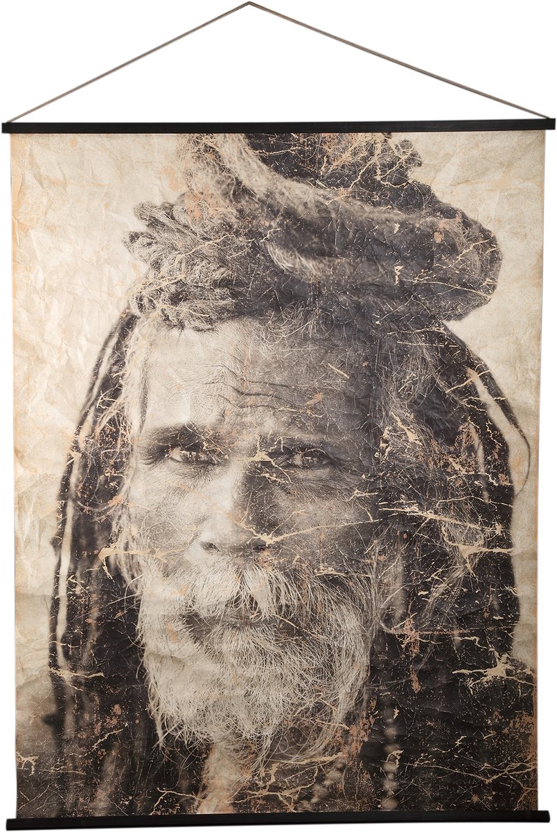 PTMD Alexy Beige Composite Paper Paiting Man Dreadlocks