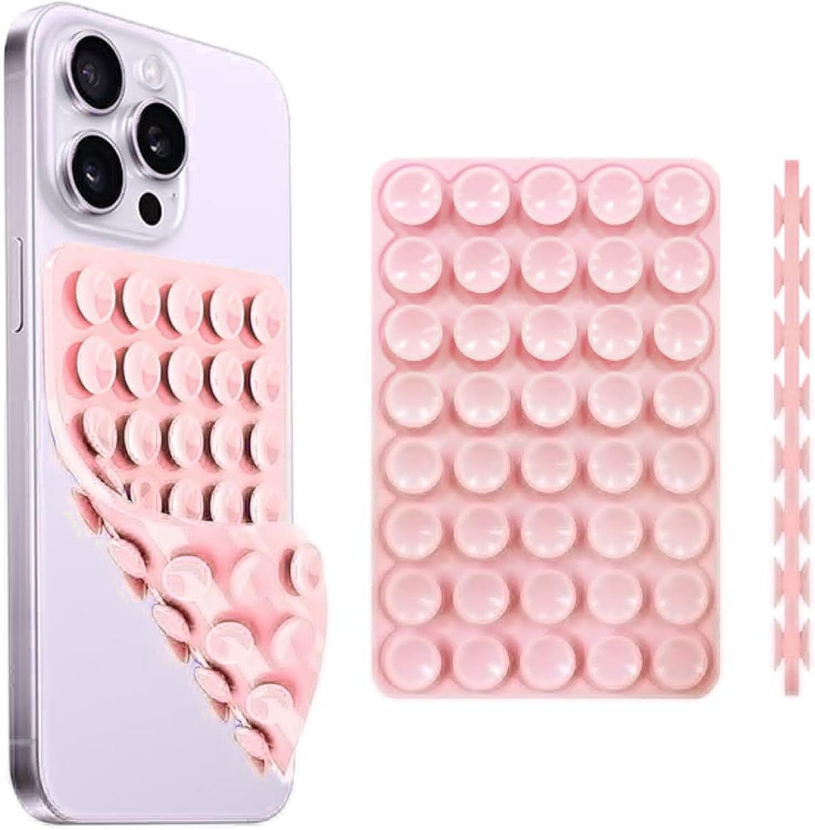 Mobiel houder met zuignappen - silicone - 40 onafhankelijke zuignappen - ideaal voor gladde oppervlakken - ShopVlot