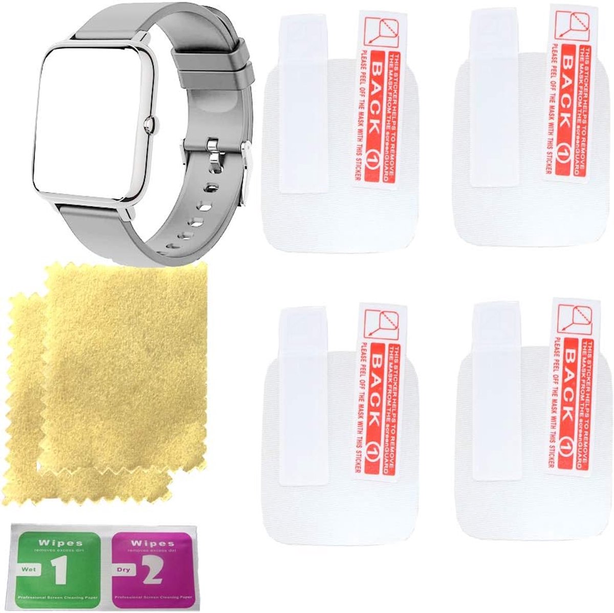 Schermbeschermer voor Motast Smart Watch - 1,4 Inch - HD helderheid - Bescherming tegen krassen en stoten - ShopVlot