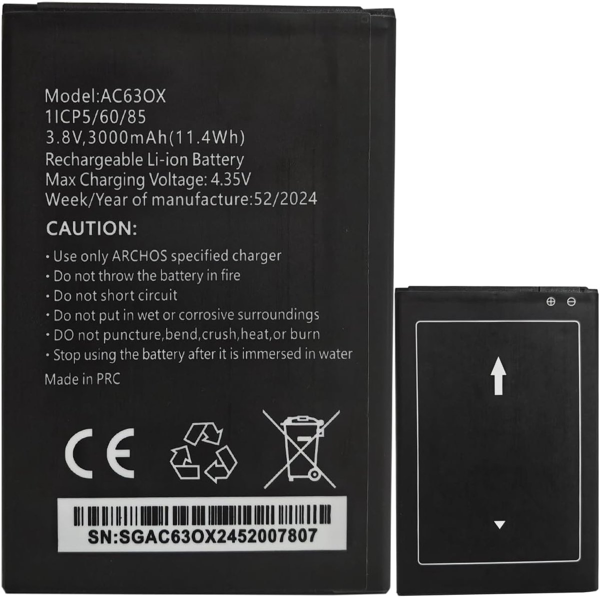 Vervangende batterij AC63OX - 100% nieuw - Hoge kwaliteit - Betrouwbare energie voor ARCHOS smartphone - ShopVlot