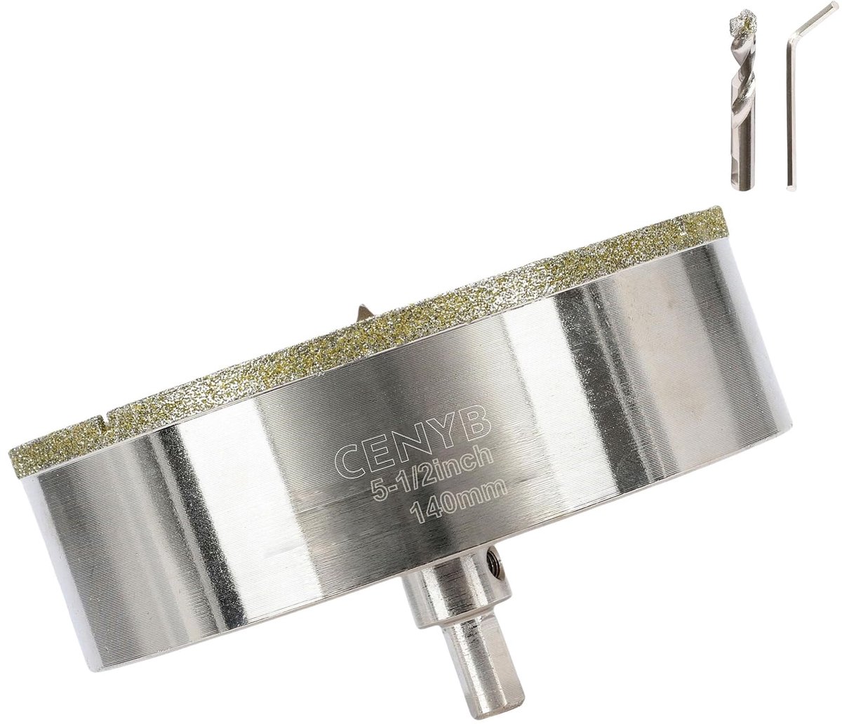 Diamantgatzaag 5-1/2 inch - Hoogwaardige diamantcoating - Voor keramisch glas en tegels - Snelle en scherpe snedes - ShopVlot