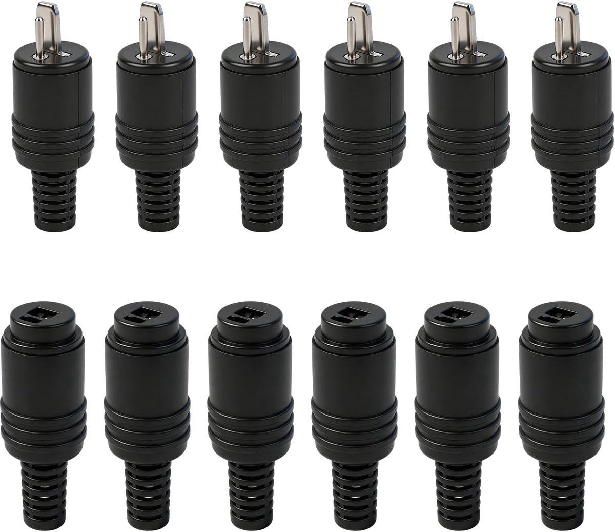 DIN 2-pins stekker - male en female - met schroefaansluitingen - betrouwbare verbinding voor audioapparatuur - ShopVlot