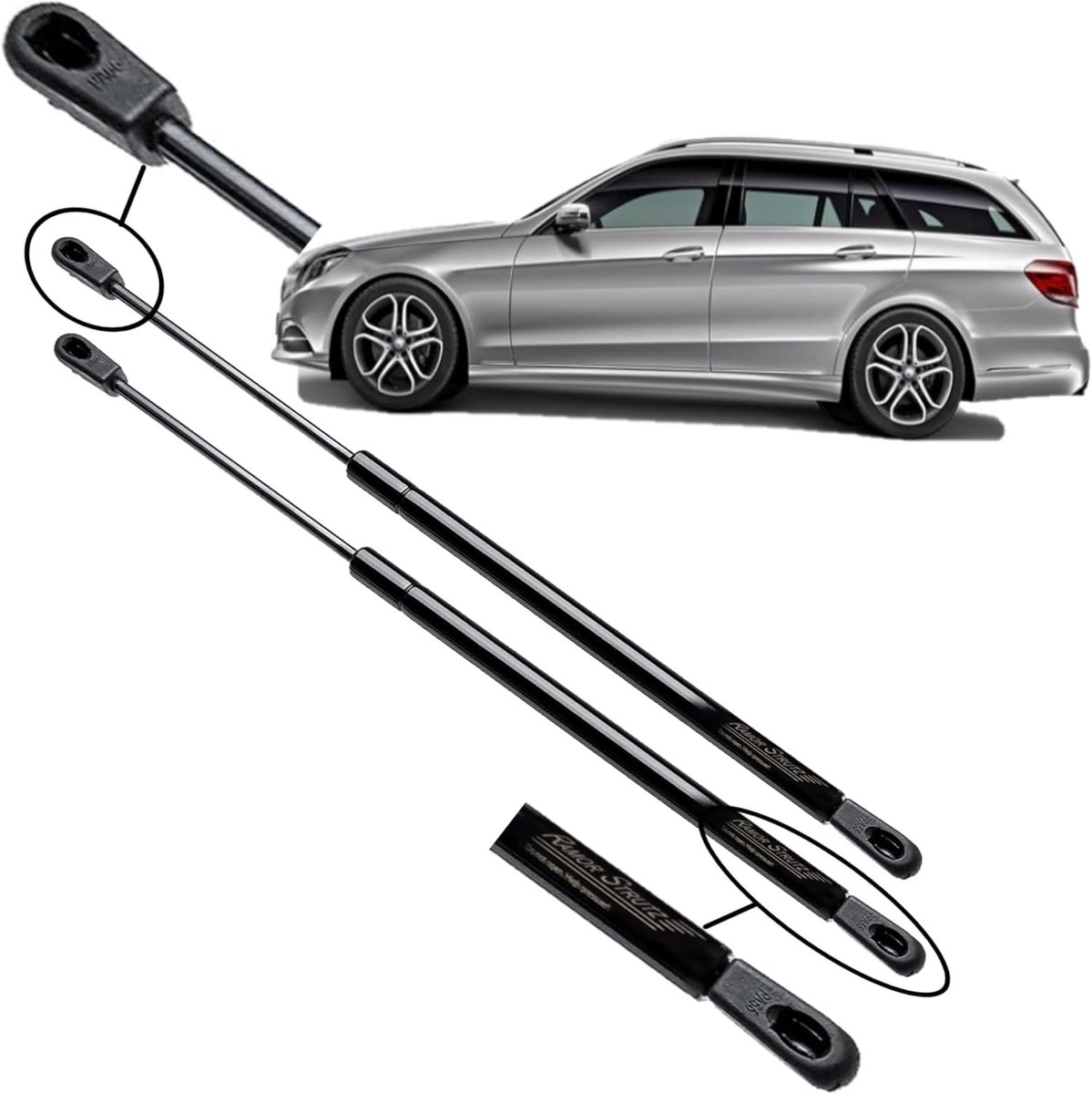 Gasdrukveer achterklep compatible met Mercedes E Class T S212 2009-2016 - vervangset - 580N kracht - ShopVlot
