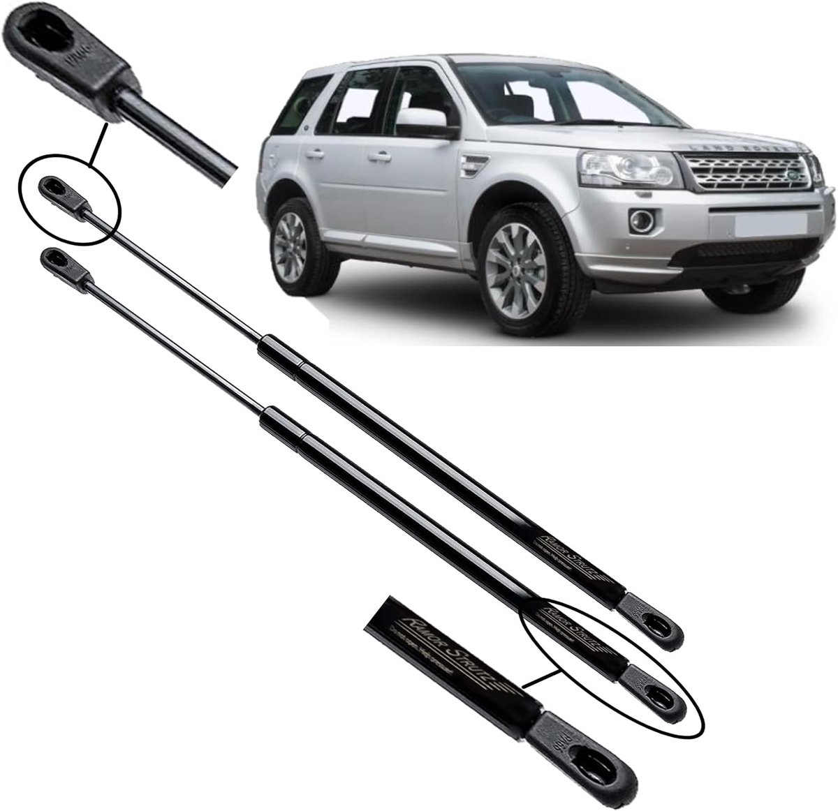 Gasveren achterklep set - 538 mm - voor Land Rover Freelander L359 2006-2014 - eenvoudige installatie - ShopVlot