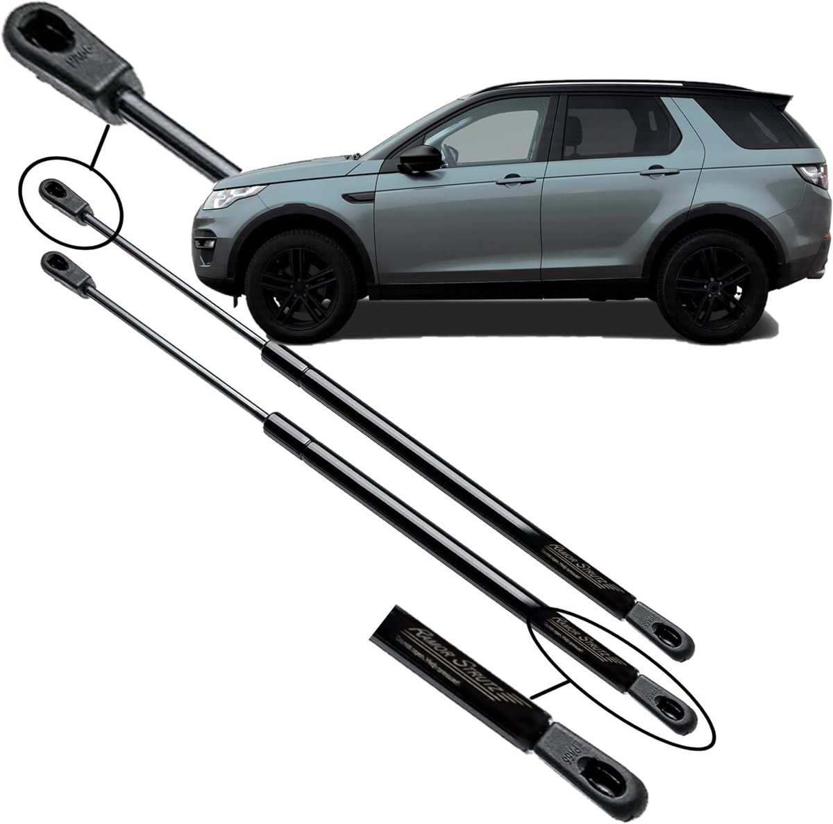 Gasveer achterklep 2x - 546 mm - 525N kracht - Eenvoudige installatie voor Land Rover Discovery Sport - ShopVlot