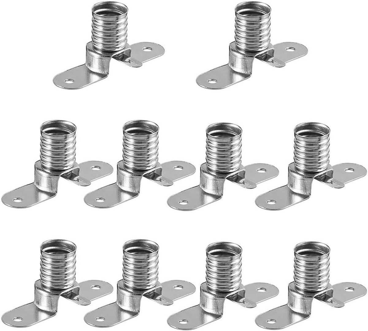 E10 LED lampenhouder 10 stuks - schroefmontage - voor 1 V-230 V - betrouwbare kwaliteit - ShopVlot