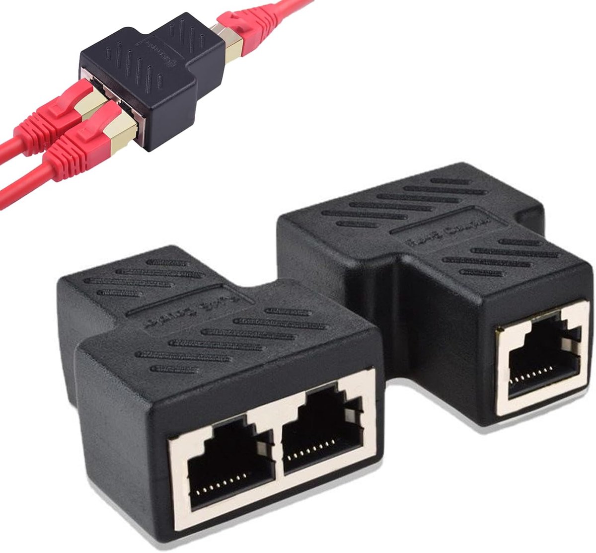 Rj45 Dual Adapter 2 Pack - Splitter Ethernet Kabel - Dual Port - Maximale connectiviteit - ShopVlot