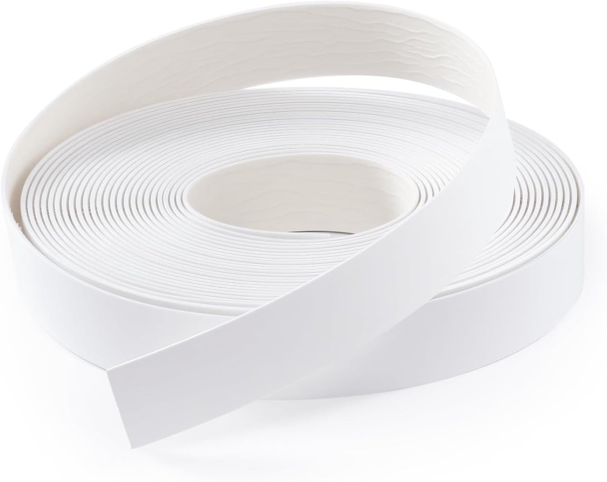 PVC kantband 22mm x 8m - witte PVC afwerking - met hotmelt lijm - ideaal voor meubelherstel - ShopVlot