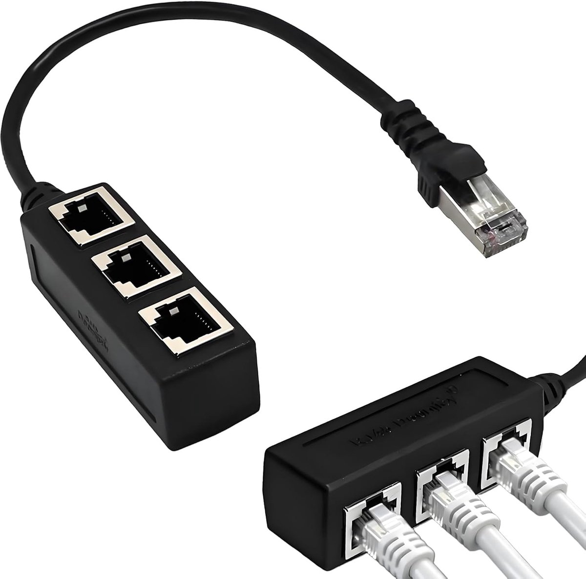 RJ45 splitter 1 op 3 - Ethernet netwerkadapter - verlengt verbinding - deel internetverbinding met meerdere apparaten - ShopVlot