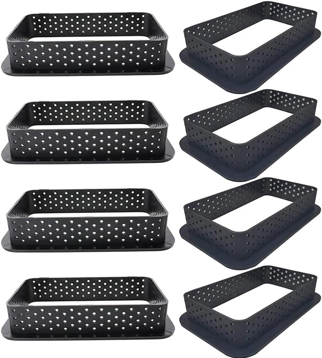 Mousse Cake Mould 8 Stuks - Rond - Perforated Plastic - Ideaal voor Zelfgemaakt Dessert - ShopVlot