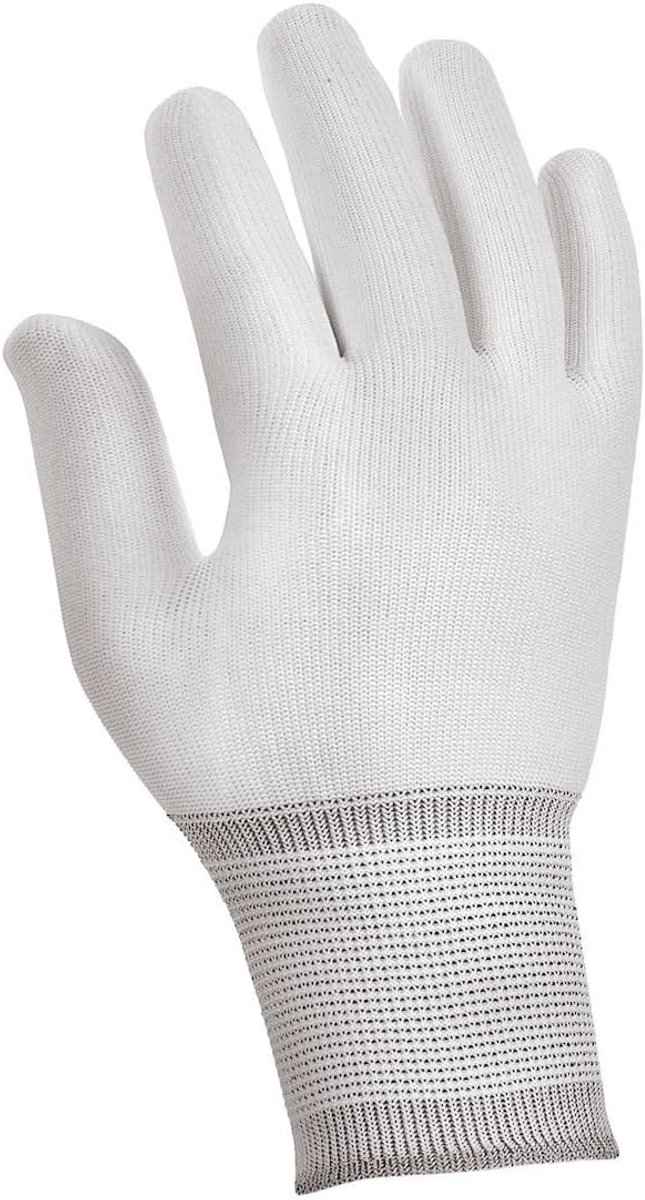 Fijne gebreide handschoenen XL - nylon zonder coating - witte kleur - ideaal voor dagelijks gebruik - ShopVlot