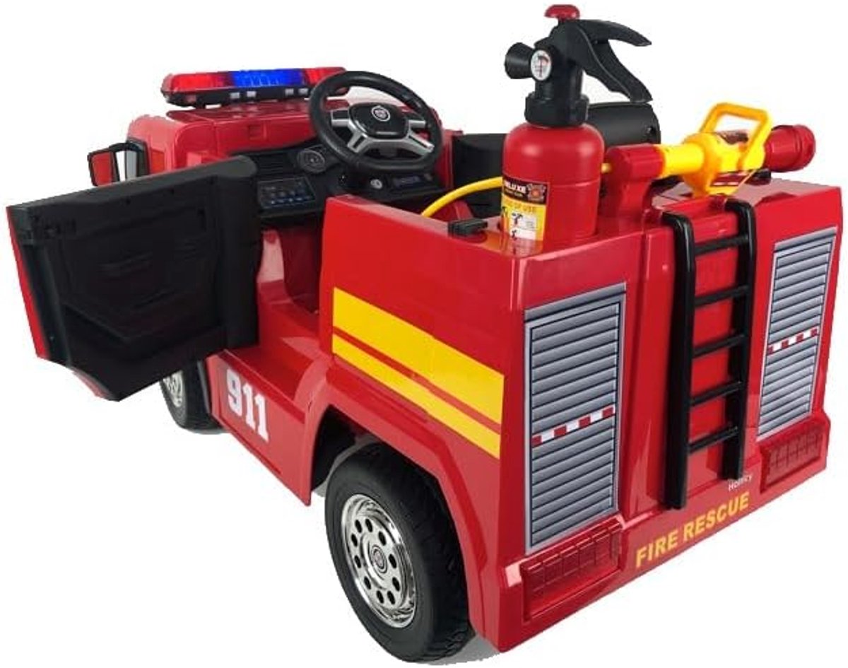 Brandweerauto voor kinderen 12V - Met afstandsbediening - Rubber wielen - Veilig en leuk speelplezier - ShopVlot