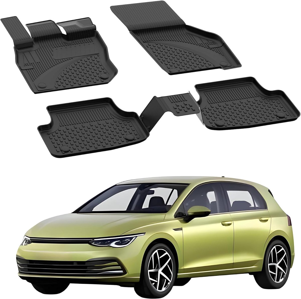 Autovloermatten Volkswagen Golf E-tsi - 4.5D Premium TPE - Waterdicht - Bescherming tegen vuil - ShopVlot