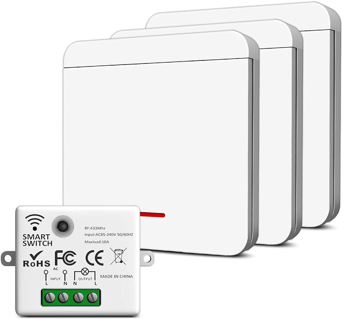 Draadloze Lichtschakelaar 230 V - Ontvanger en Transmitter Set - Tot 1500 W - ShopVlot