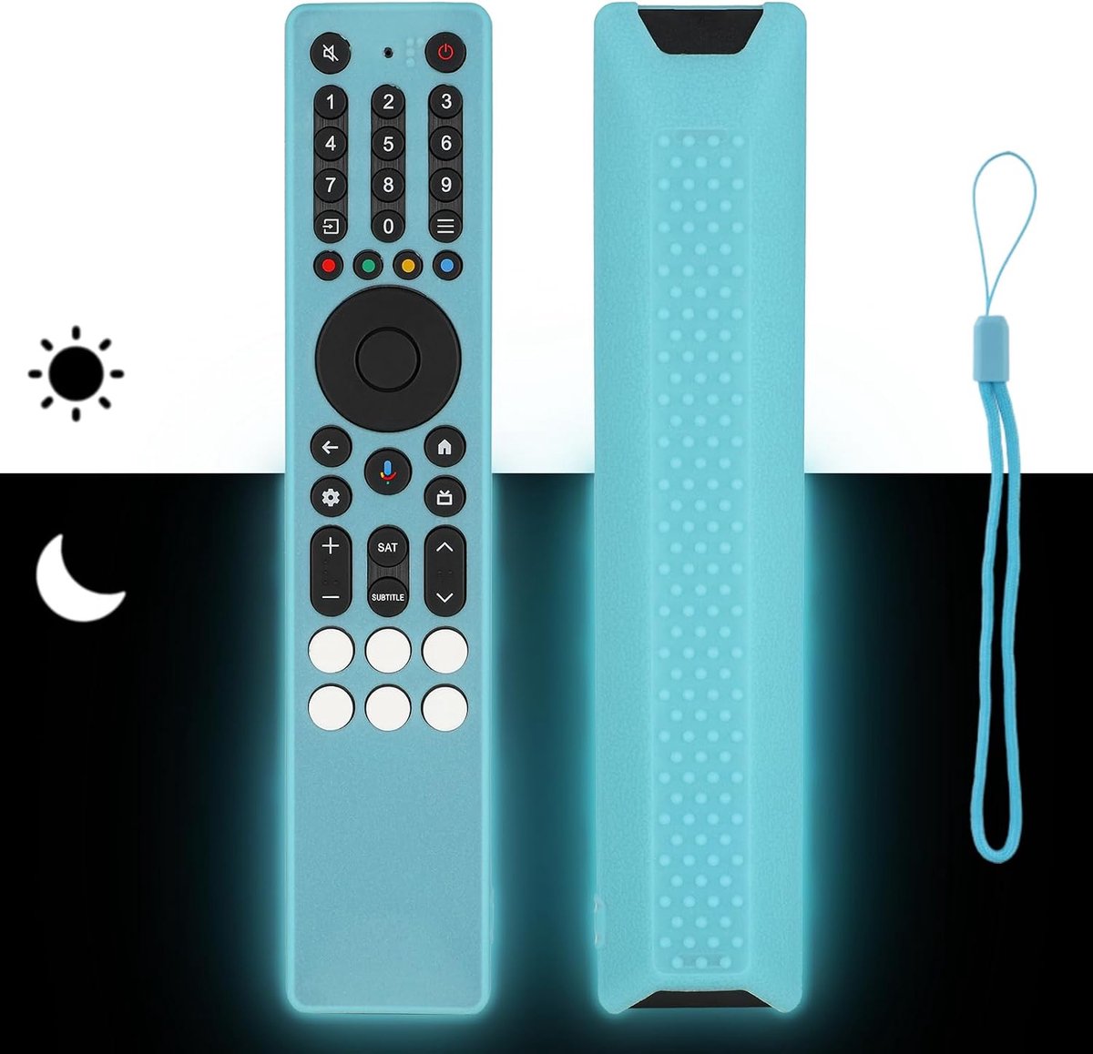 Afstandsbediening silicone hoes - Fluorescent blauw - Schokbestendig - Bescherming tegen vallen - ShopVlot