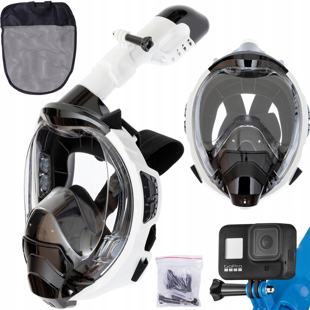 Volledig Gezicht Duikmasker Snorkelen L/XL - Panoramisch Zicht