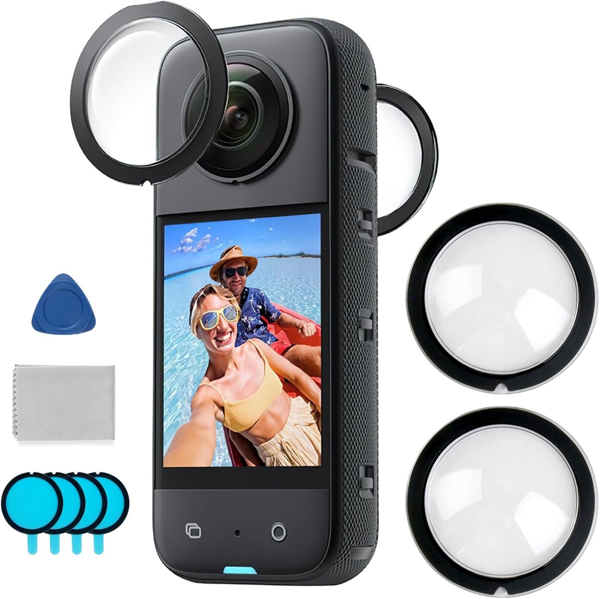 Panoramische lensbeschermer voor Insta360 X3 - duurzaam - transparant - optimale bescherming voor heldere beelden - ShopVlot