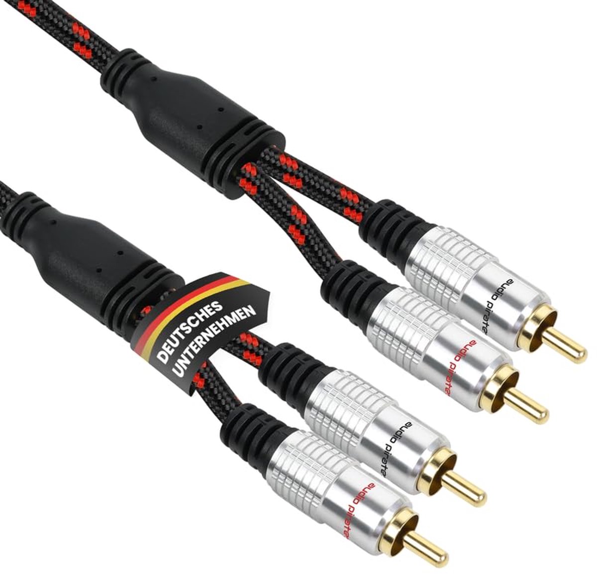 Cinch kabel 10m - 2x RCA plug - met afscherming - voor optimale geluidskwaliteit - ShopVlot