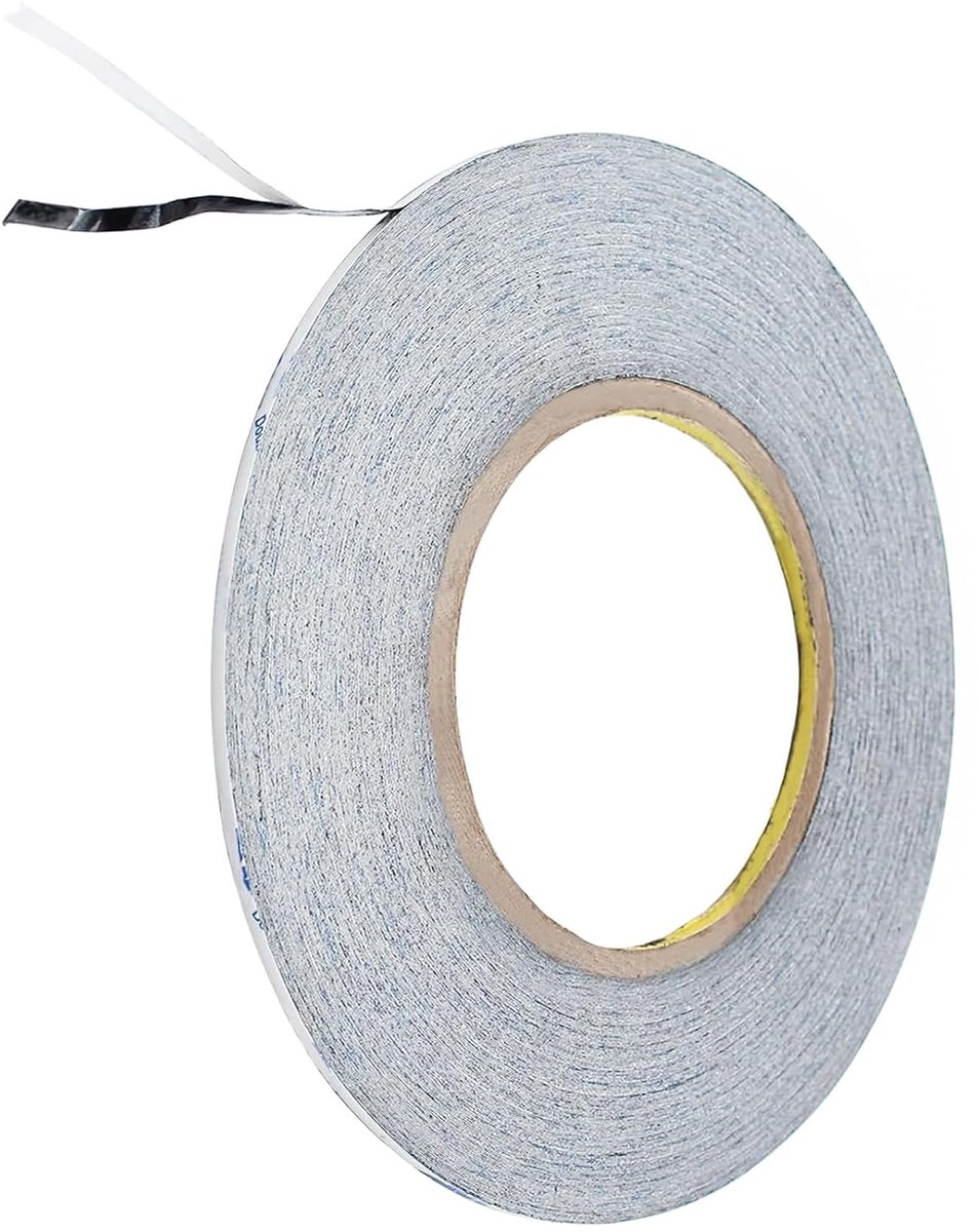 Dubbelzijdige tape 3 mm - sterke hechting - 50 m rol - ideaal voor smartphone en tablet reparatie - ShopVlot