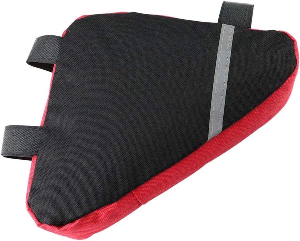 Fietstas Triangle - Rood - Waterdicht nylon - Veilig in het donker - ShopVlot
