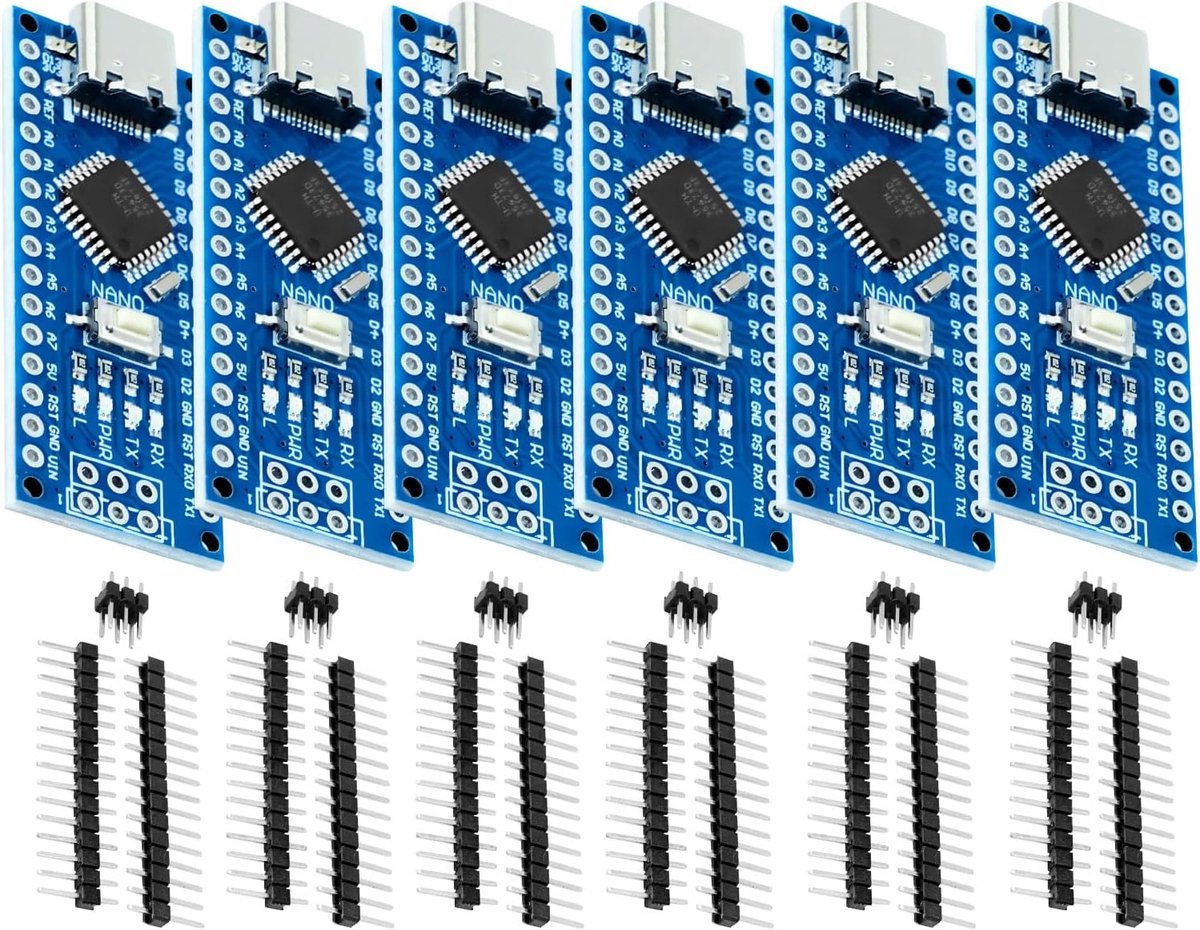 Nano 328P V3 ontwikkelbord - 16 m microcontroller - USB-aansluiting - eenvoudig te gebruiken met Arduino - ShopVlot