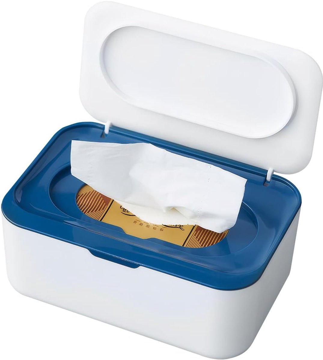 Opbergdoos voor vochtige doekjes 19 × 13 × 7,5 cm - blauw - praktisch voor keuken en badkamer - ShopVlot