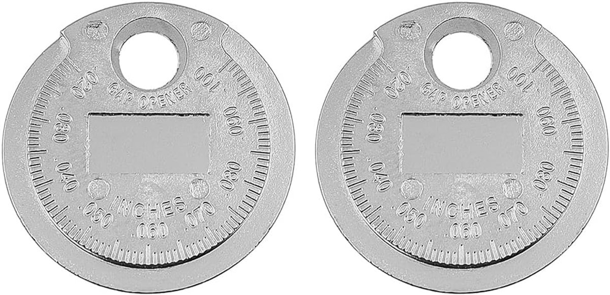 Sparkplug gap tool 2pcs - zilver - duidelijke metingen - eenvoudig op te bergen - ShopVlot