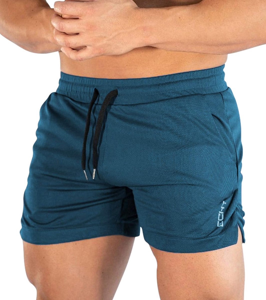Sportshorts XXL - Ademend Blauw - Met zakken - Ideaal voor training - ShopVlot