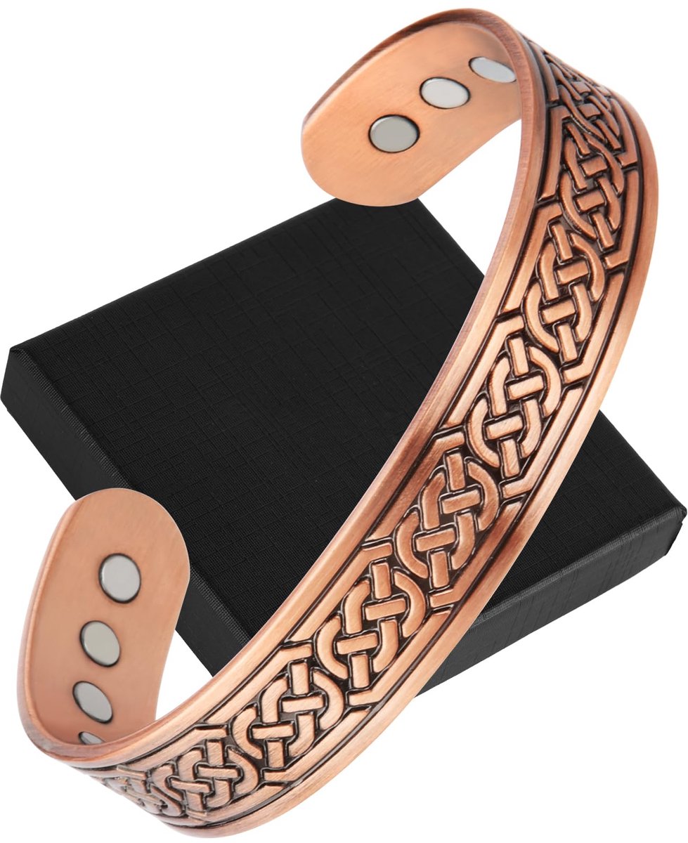Magnetische armband 7.8 cm - ultrasterke magneten - verstelbare maat - stijlvolle manchet - ShopVlot