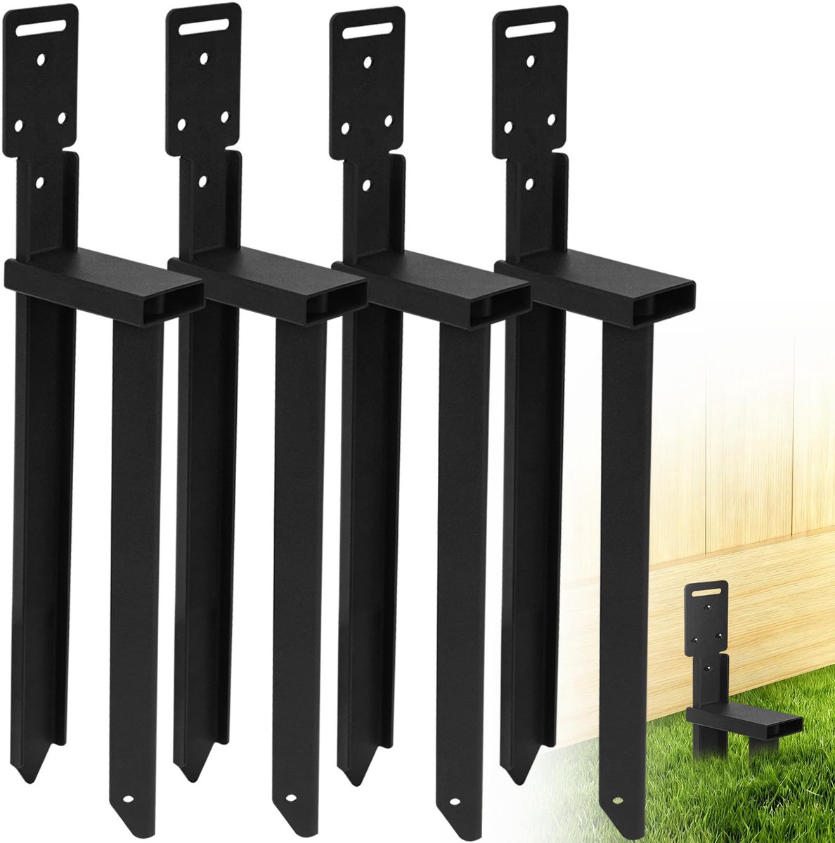 Tentharing Heavy Duty - Reparatieset voor hekpalen - Grondankers - Ideaal voor stacaravan en schommelset - ShopVlot