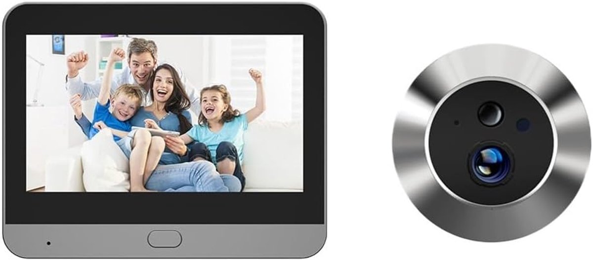 Deze digitale kijkgaatje met 1080p high-definition resolutie is voorzien van een 4,3-inch kleurenscherm en ondersteunt wifi-toegang op afstand en bewegingsdetectie.