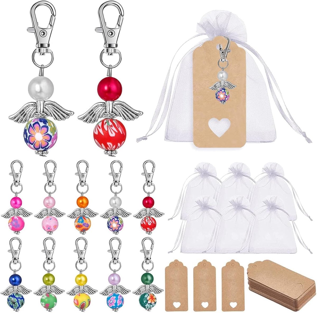 Engelenhanger set van 32 - Kleine beschermengel - Gastgeschenken voor bruiloften en doopfeesten - ShopVlot
