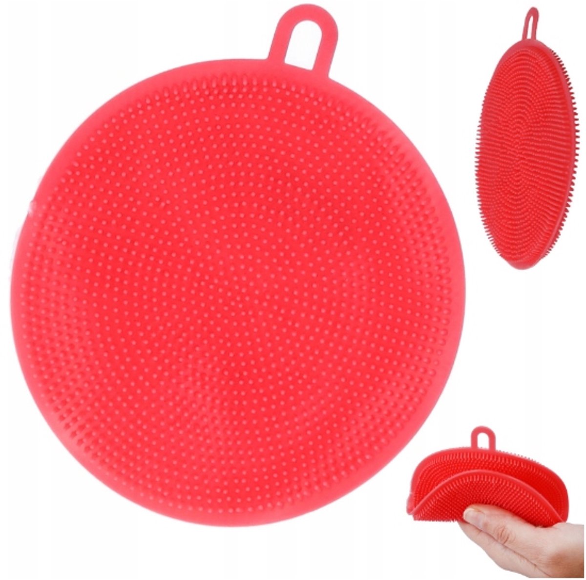 Siliconen Afwasborstel - Flexibel & Duurzaam - Rood