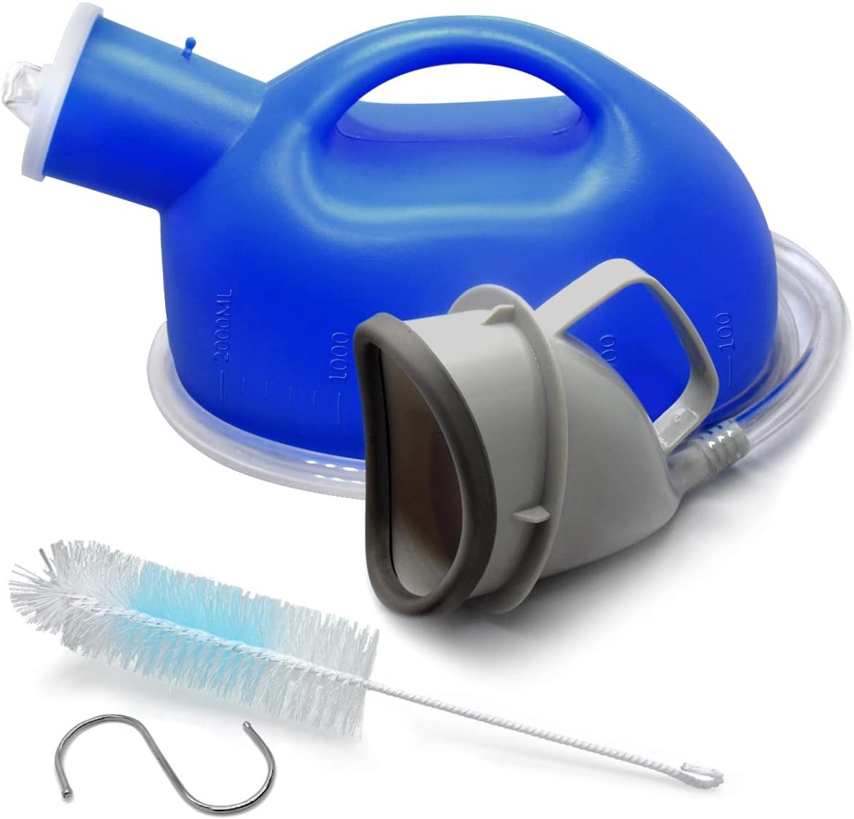 Urinoir voor mannen 2000 ml - blauw - draagbaar - ideaal voor senioren - ShopVlot